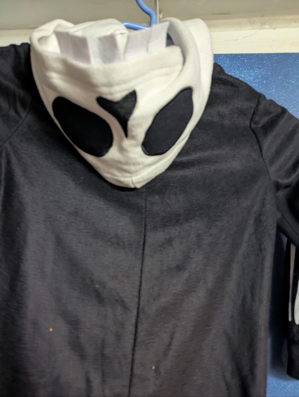 Kids Black Skeleton One-Piece Costume with Hood - Picture 2 of 5